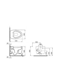 Resim Bocchi Etna Asma Klozet Kanallı Parlak Beyaz Kapak Dahil 1116-001 