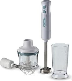 Resim Ariete Breakfast El Blender Seti Beyaz 0601/11-700 Watt, Paslanmaz Çelik Bıçaklar, Metal Ayak, 2 Kademeli Hız Ayarı, 600 ml Ölçü Kabı 