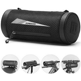 Resim Pazly Bisiklet Su Geçirmez Gidon Çantası - Cep Telefonu Tutucu - Ön Çerçeve Üst Siyah Siyah 