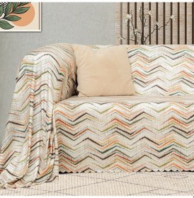 Resim Latuda Concept SoftMicro Etnik ve Zikzak Desenli Boho Koltuk Örtüsü , Kanepe Örtüsü , Koltuk Şalı 130 x 180 CM 