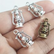 Resim 16 Adet Antika Gümüş ve Bronz Gaz Lambası Büyüsü, DIY Takı Yapımı için Çinko Alaşımlı Pandantif, Moda Temalı El Sanatları Malzemeleri 