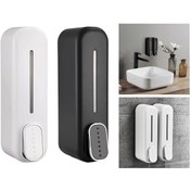 Resim Manuel Basmalı Sıvı Sabunluk 350 Ml Kapasite Banyo Için Sabunluk 