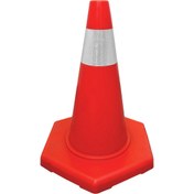 Resim İleri Trafik PVC Trafik Konisi 50 cm Tek Reflektifli Trafik Dubası 