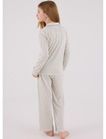 Resim U.s. Polo Assn Kız Çocuk Gömlek Pijama Çay Yeşili-2070 Yesil 