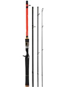 Resim Mufunye 4 Bölümlü Karbon Fiber Olta Kamışı - 1.8-2.1m Uzunluk Seçeneği, Xh Güç, 10-20lb Misina Ağırlığı, Spinning/casting Tipi 