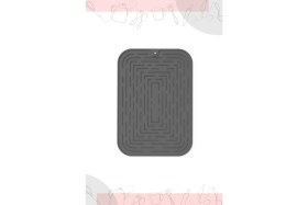 Resim Silicolife Bulaşık Kurutma Matı, Bulaşıklık - Su Toplamaz Silikon Bulaşık Altlığı Orta Boy 36X25 cm Antrasit 
