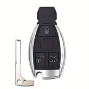 Resim Mercedes Benz Anahtar Kabuk Değiştirme - 3 Düğme BGA NEC ABS Malzeme Araba Uzaktan Kumanda Anahtarı Kabuk Kılıf W203 W204 W205 W210 W211 W212 W221 W222 Modelleri 