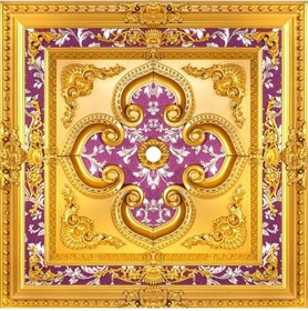 Resim 90x90 Kare Altın Renk Saray Tavan Göbek 