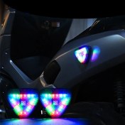 Resim Fochsia 2 Adet Kırmızı Araç Ve Motosiklet Güneş Enerjili Led Dekorasyon Işık Emniyet Lambası Kolay Montaj 