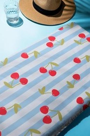 Resim Dijital Baskı Plaj Deniz Havlusu Kiraz Desenli Peştamal HVL0034 