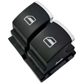 Resim OtoSerkan Volkswagen Caddy,Golf 5,Passat B6,CC,Amarok, 2 li Cam Açma Kapama Anahtarı Kromlu 5K3959857 