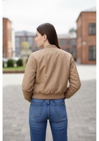 Resim Kadın Premium Bomber Ceket Bej 