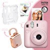 Resim Fujifilm Instax Mini 12 Pembe Fotoğraf Makinesi-10'lu Film-Şeffaf Kılıf ve Divoom LoveLock Mini Ses Kayıt Özel. Bluetooth Hoparlör 