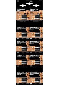 Resim Duracell 20'li Kartela 1.5 V Alkalin Aa Kalem Pil. 
