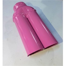 Resim Şeker Pembe Minik Çiftli Kesik Eşit Nikelaj Egzoz Ucu Eksoz Vidalı 