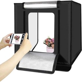 Resim Pazariz Puluz LED Işıklı Ürün Çekim Çadırı - 5 Farklı Arka Plan - 3 Boyut 40X40 cm 