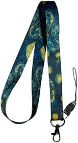 Resim Van Gogh Yıldızlı Geceler Boyun ipi ve Telefon Askısı 