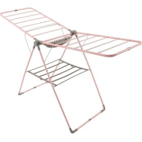 Resim Eseca Vipaş Mia Lux Kalın Borulu Mandal Sepetli Çamaşır Kurutmalığı-Pembe 