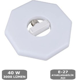 Resim 40w Armatür Ampul E27 Led Beyaz Renk Ayarlanabilir Açı 22cm 