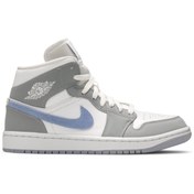 Resim Nike Air Jordan 1 Mid Grey Blue (w) Kadın Spor Ayakkabısı 