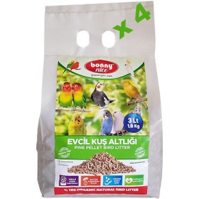 Resim Bonny Nice Kanarya Muhabbet Papağan Kuş Kumu Kafes Altlığı 3 l X4 