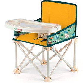 Resim Minimono Büyük Boy Katlanır Portatif Mama Sandalyesi - sarı-plaj 