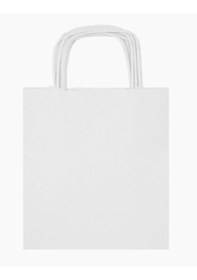 Resim Burgu Saplı Karton Kraft Çanta 5'li 31 X 12 X 41 Cm Beyaz 