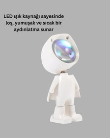 Resim 360 Ayarlanabilir Başlıklı Astronot Gece Lambası 