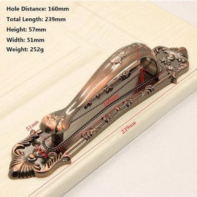 Resim Kapı Kolu Ahır Kapısı Topuzu Kırmızı Bronz 160mm Kırmızı Bronz 160mm Kırmızı Bronz 160mm 