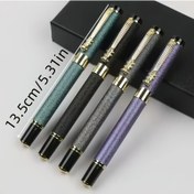 Resim 6 farklı stil kalem ucu seti, mat metal "pipa" klips tasarımı, kalem kutusu ile birlikte, kaligrafi pratiği ve ofiste pürüzsüz yazma deneyimi için uygun, hediye verme için en iyi seçim 
