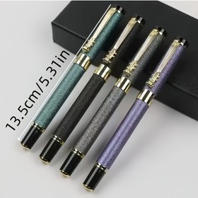 Resim 6 farklı stil kalem ucu seti, mat metal "pipa" klips tasarımı, kalem kutusu ile birlikte, kaligrafi pratiği ve ofiste pürüzsüz yazma deneyimi için uygun, hediye verme için en iyi seçim 