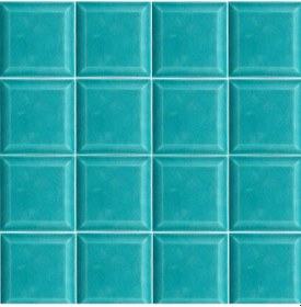 Resim Armada Çini 12.5x12.5 Cm Metro Turkuaz Çini Seramik Karo 