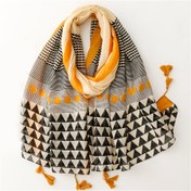 Resim 1 adet Kadınlar için Boho Tarzı Polyester Şal, %100 Polyester, Dokuma, Kare Desen Blok, Esnek Değil, Dekoratif ve Sıcak, Güneş Korumalı, Hafta Sonu Gündelik Giyim İçin, Tüy Yok, El Yıkamalı 
