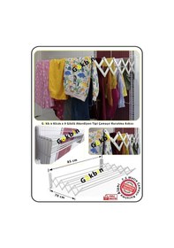 Resim Gökbin85cmx9Gözlü Alüminyum Akordiyon Çamaşırlık Askısı Kurutmalık Gri - Gümüş 