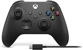 Resim Microsoft Xbox Controller Sundown Kablosuz Oyun Kumandası, 9. Nesil, Siyah + Type C Kablo 