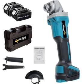 Resim Sturdy Power Tools Japon Tech Professionel Brushless Bakır Sargı 58VOLT 8 Amper Çift Akülü Taşlama Makinası Qz-S 