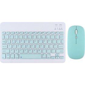 Resim TahTicMer Apple iPad Mini 4 A1538 A1550 Uyumlu Kablosuz Bluetooth Klavye Mouse Set 