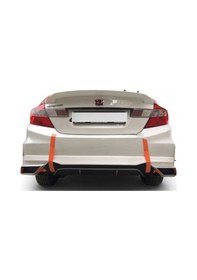 Resim Honda Civic Fb7 Egzoz Görünümlü Arka Ek Plastik Siyah Difüzör 2012-2015 Arka-difizör-bodykit-ek 