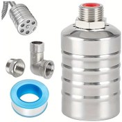 Resim Elmpaly 304 Paslanmaz Çelik Otomatik Su Seviye Kontrol Vana 1/2" 3/4" Adaptör Dirsekli Mini Şamandıra Vana 