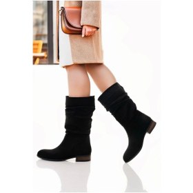 Resim Plod Siyah Süet Çizme Siyah 