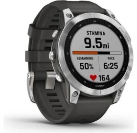 Resim Garmin Fenix 7 Gümüş Multisport Akıllı Saat Siyah 