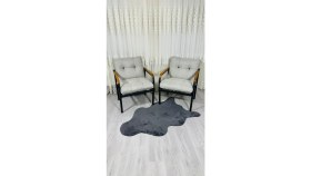 Resim Sofmina Leylak Balkon, Bahçe,teras,cafe - Salon - Metal Kanepe Koltuk Takımı 1-1 Açık Gri 