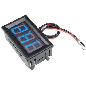 Resim 0.56 İnç Dc 0-30v Dijital Voltmetre Panel Tipi Mavi Renk 3 Telli 