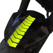 Resim Çınar Extreme Ok Tasarımlı Çamurluk Kask Sticker Reflektif, Floresan, Düz Renkler Sarı 