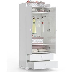 Resim Afilli Bdlp 048 Swing 2 Kapılı 2 Çekmeceli Dolap Beyaz Bdlp048beyaz Bebek 