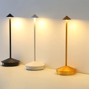 Resim Modern Dokunmatik Kontrollü Masa Lambası, 3 Renkli Ayarlanabilir Aydınlatma - USB/Pil ile Çalışır, Yatak Odası, Dış Mekan, Bar ve Restoran Dekoru için Mükemmel - İdeal Noel & Tatil Hediyesi 