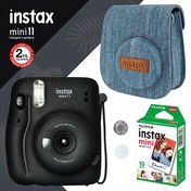 Resim Instax mini 11 Siyah Fotoğraf Makinesi ve Jean Çantalı Hediye Seti 3 Instax