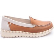 Resim Mammamia D25ya-3265 Kadın Deri Günlük Ayakkabı Taba Pen/krema Pen 