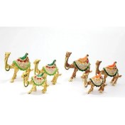 Resim Swarovski Taşlı 3'lü Deve Figürü Model 2 