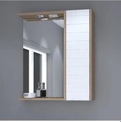 Resim Denko Mostar 70 Cm Mdf Beyaz Banyo Dolabı Takımı Aynalı Üst Modül Beyaz 